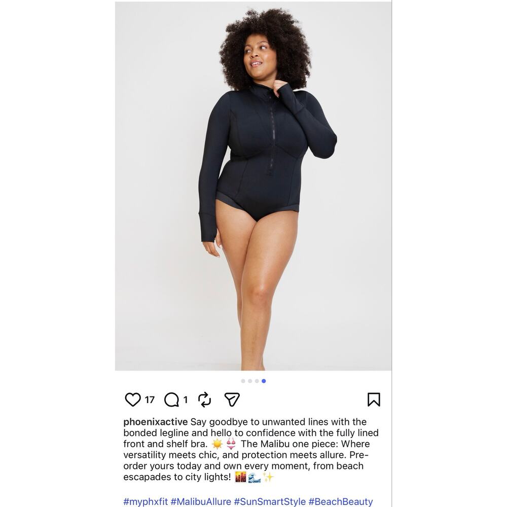 Phoenix Malibu One Piece Swimsuit – Black - Picture 5 of 9